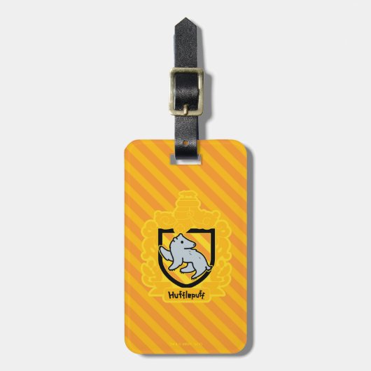 CREST van Hufflepuff van de cartoon Bagagelabel (Voorkant verticaal)