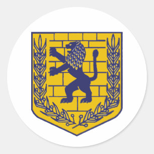 Crest van Jerusalem Ronde Sticker