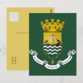 Crest van Lissabon, Portugal Briefkaart (Voorkant / Achterkant)
