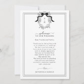  Crest Wedding Welkom Kaart met reisschema (Voorkant)