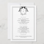 Crest Wedding Welkom Kaart met reisschema (Achterkant)