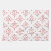 Cresta Damask Pattern (B) Roze Theedoek (Horizontaal)