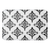 Cresta Damask Pattern (B) Zwart Badmat (Voorkant)