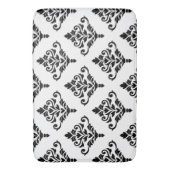 Cresta Damask Pattern (B) Zwart Badmat (Voorkant Verticaal)