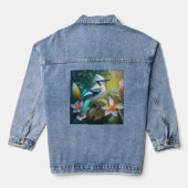 Crested Blauwgroen gevleugelde Jay Denim Jacket (Achterkant)