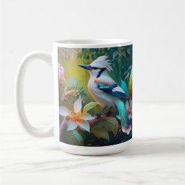 Crested Blauwgroen gevleugelde Jay Koffiemok