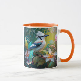 Crested Blauwgroen gevleugelde Jay Mok