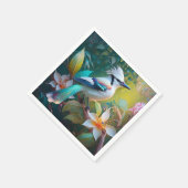 Crested Blauwgroen gevleugelde Jay Servet (Hoek)