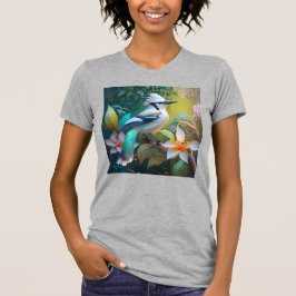 Crested Blauwgroen gevleugelde Jay T-shirt