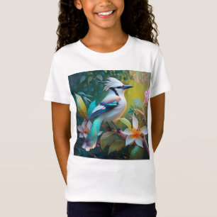 Crested Blauwgroen gevleugelde Jay T-shirt