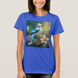 Crested Blauwgroen gevleugelde Jay T-shirt