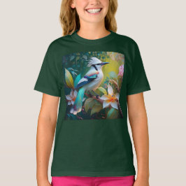 Crested Blauwgroen gevleugelde Jay T-shirt