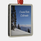 Crested Butte, CO Metalen Ornament (Rechts)