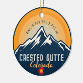 Crested Butte Colorado Bergen Wandelen zonsonderga Keramisch Ornament (Links)