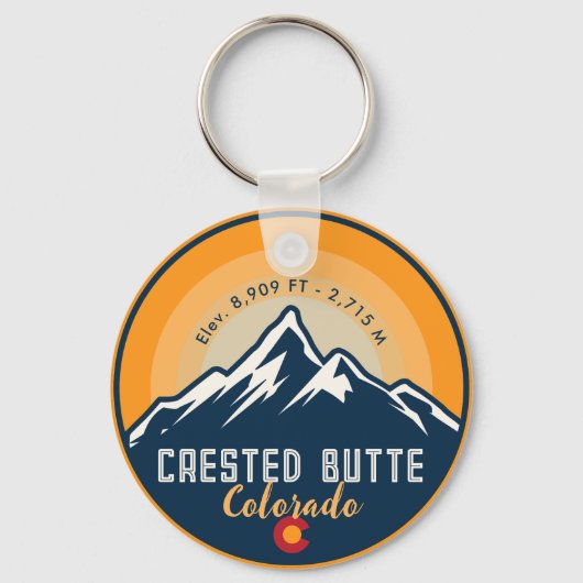 Crested Butte Colorado Bergen Wandelen zonsonderga Sleutelhanger (Voorkant)