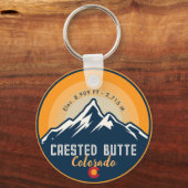 Crested Butte Colorado Bergen Wandelen zonsonderga Sleutelhanger (Achterkant)