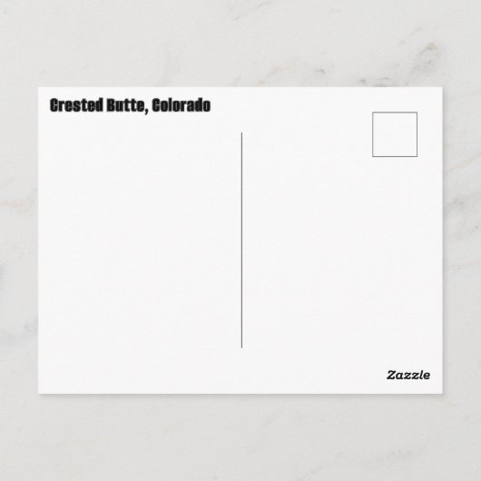 Crested Butte, Colorado Briefkaart (Achterkant)