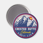Crested Butte Colorado - Camping Hiking Souvenirs Magneet (Voorkant / Achterkant)