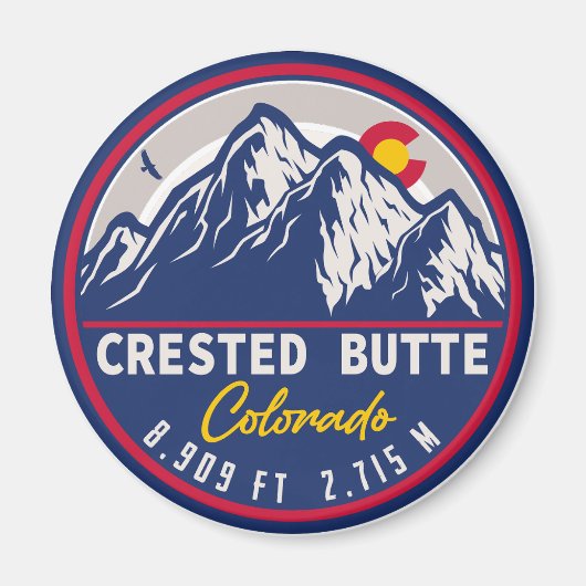 Crested Butte Colorado - Camping Hiking Souvenirs Magneet (Voorkant)