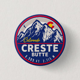Crested Butte Colorado - Camping Hiking Souvenirs Ronde Button 3,2 Cm