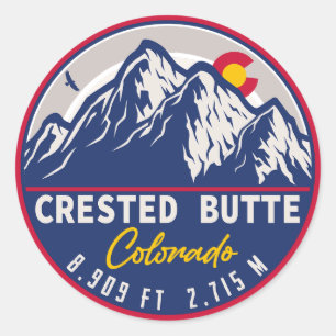Crested Butte Colorado - Camping Hiking Souvenirs Ronde Sticker