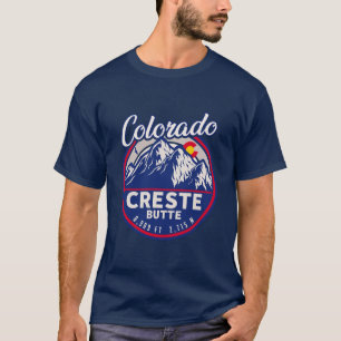 Crested Butte Colorado Camping Skiën Souvenirs T-shirt