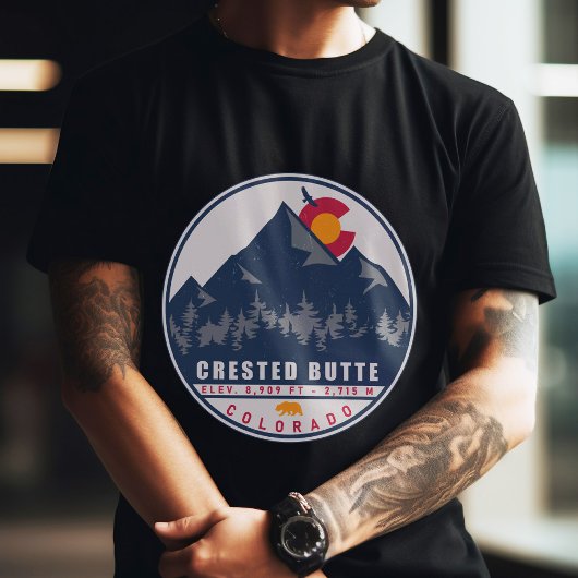 Crested Butte Colorado Camping Skiën Souvenirs T-shirt