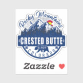 Crested Butte Colorado - Camping Skiing Souvenirs Sticker (Vel)