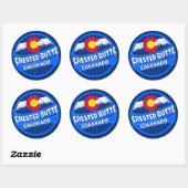 Crested Butte Colorado gebergte burst sticker (Vel)