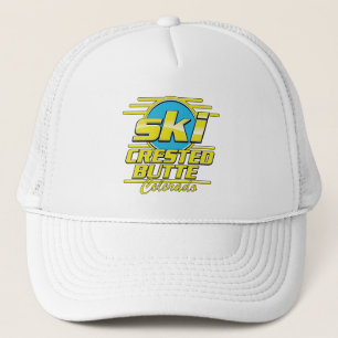 Crested Butte Colorado jaren 80 ski logo Trucker Pet