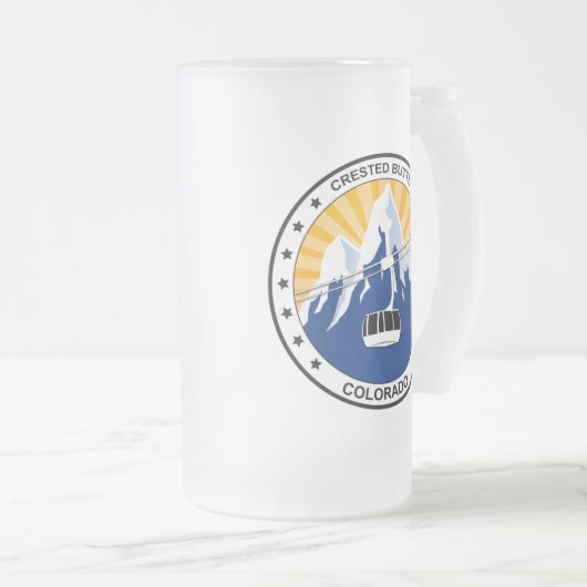 Crested Butte Colorado Matglas Bierpul (Voorkant rechts)