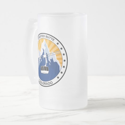 Crested Butte Colorado Matglas Bierpul (Voorkant links)