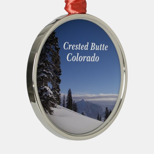 Crested Butte, Colorado Metalen Ornament (Rechts)