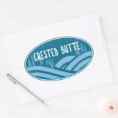 Crested Butte Colorado Outdoor Ovale Sticker (Envelop)