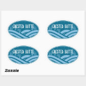 Crested Butte Colorado Outdoor Ovale Sticker (Vel)