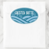Crested Butte Colorado Outdoor Ovale Sticker (Tas)