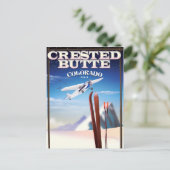 Crested Butte Colorado reisposter Briefkaart (Staand voorkant)