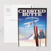 Crested Butte Colorado reisposter Briefkaart (Voorkant / Achterkant)