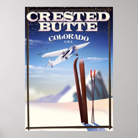 Crested Butte Colorado reisposter Poster (Voorkant)