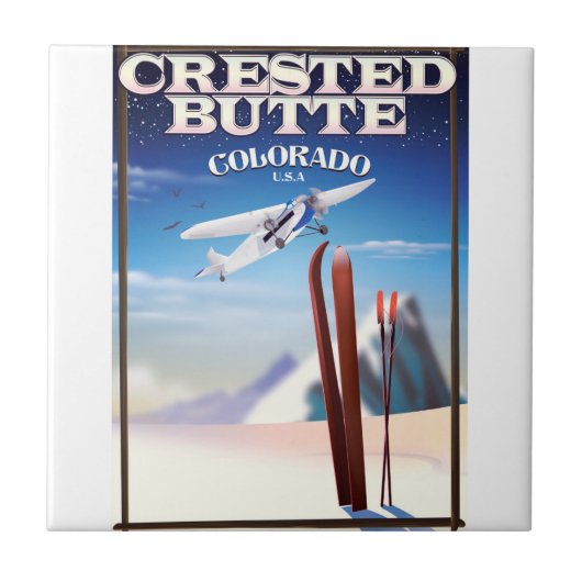 Crested Butte Colorado reisposter Tegeltje (Voorkant)