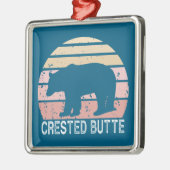 Crested Butte Colorado Retro Beer Metalen Ornament (Links)
