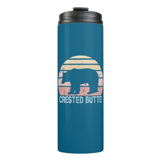 Crested Butte Colorado Retro Beer Thermosbeker (Voorkant)