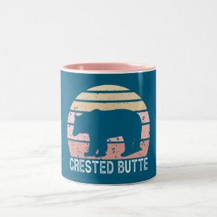 Crested Butte Colorado Retro Beer Tweekleurige Koffiemok