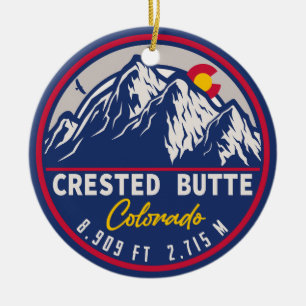 Crested Butte Colorado - Retro Souvenirs Ceramic O Keramisch Ornament