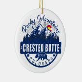 Crested Butte Colorado - Retro Souvenirs Keramisch Ornament (Rechts)