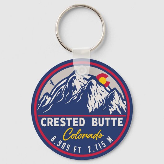Crested Butte Colorado - Retro Souvenirs Sleutelhanger (Voorkant)