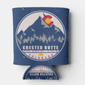 Crested Butte Colorado Retro Sunset Souvenirs Blikjeskoeler (Achterkant)