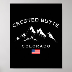 Crested Butte Colorado Skigebied Rocky Mountains Poster