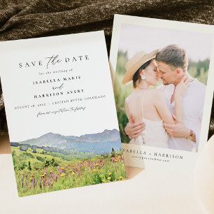 Crested Butte Colorado Skyline De datum opslaan Kaart