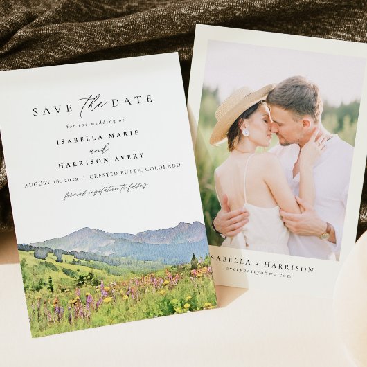 Crested Butte Colorado Skyline De datum opslaan Kaart